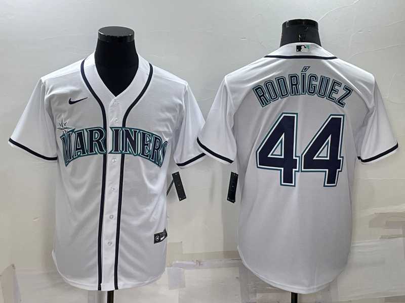 Seattle Mariners #44 Julio Rodriguez White Stitched MLB Cool Base Nike Jersey,We sell and wholesale Seattle Mariners #44 Julio Rodriguez White Stitched MLB Cool Base Nike Jersey on line form chian!